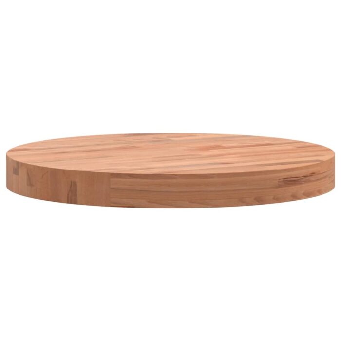 Dessus de table Ø40x4 cm rond bois massif de hêtre – Image 4