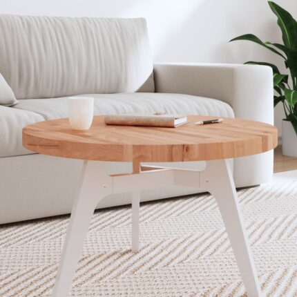 Dessus de table Ø70x4 cm rond bois massif de hêtre