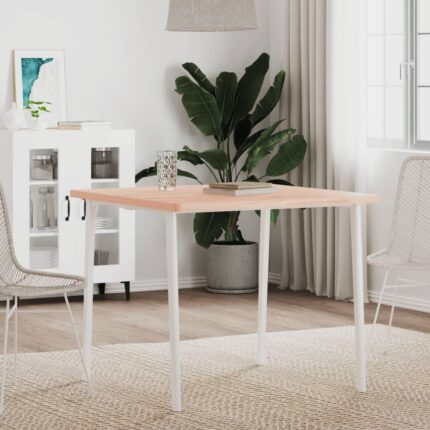 Dessus de table 80x80x2,5 cm carré bois massif de hêtre