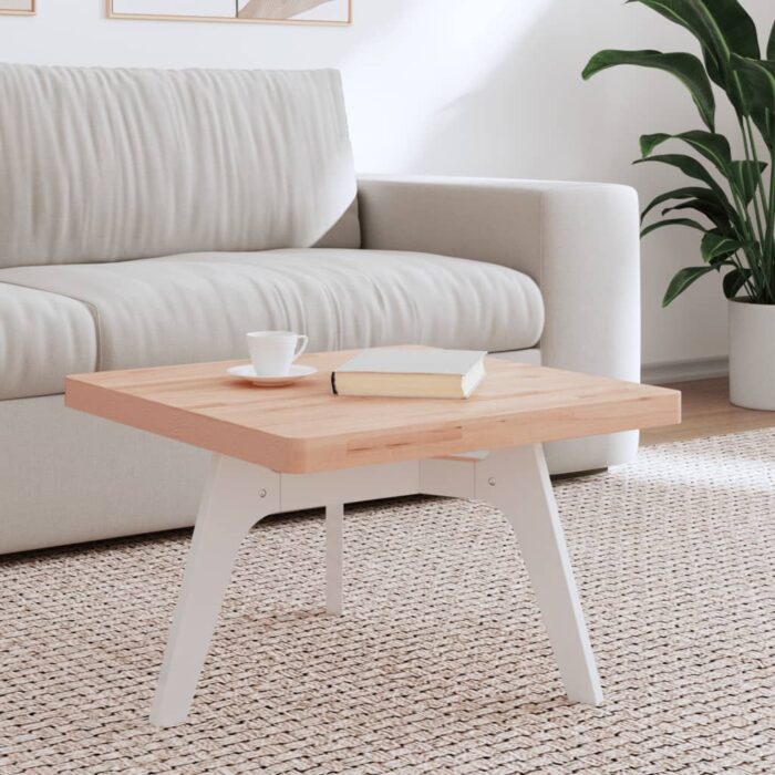 Dessus de table 60x60x4 cm carré bois massif de hêtre – Image 1