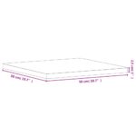 Dessus de table 50x50x2,5 cm carré bois massif de hêtre – Image 5
