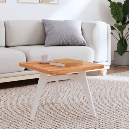 Dessus de table 50x50x2,5 cm carré bois massif de hêtre