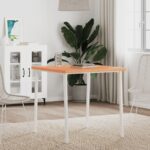 Dessus de table 70x70x2,5 cm carré bois massif de hêtre