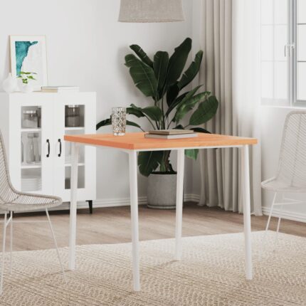 Dessus de table 70x70x2,5 cm carré bois massif de hêtre