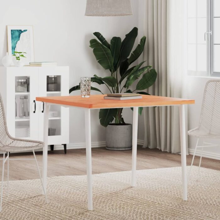 Dessus de table 80x80x2,5 cm carré bois massif de hêtre – Image 1