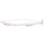 Dessus de table 90x90x2,5 cm carré bois massif de hêtre – Image 5