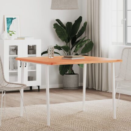 Dessus de table 90x90x2,5 cm carré bois massif de hêtre