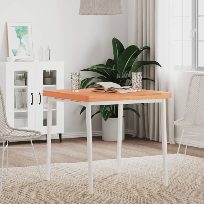 Dessus de table 70x70x4 cm carré bois massif de hêtre – Image 1