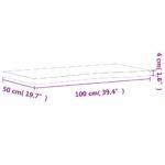 Dessus de bureau 100x(45-50)x4 cm bois massif de hêtre – Image 6