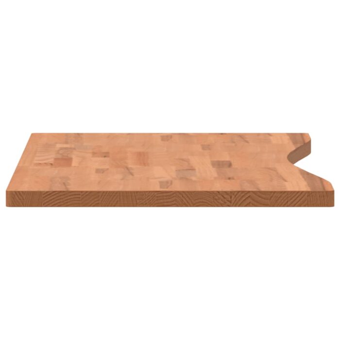 Dessus de bureau 100x(45-50)x2,5 cm bois massif de hêtre – Image 3