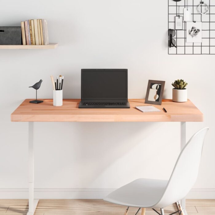 Dessus de bureau 110x55x4 cm bois massif de hêtre – Image 1