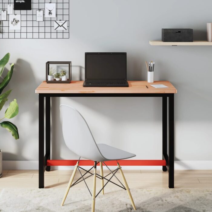 Dessus de bureau 115x55x2,5 cm bois massif de hêtre – Image 1