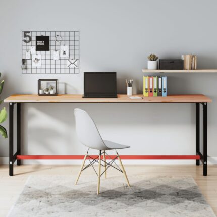 Dessus de bureau 220x55x2,5 cm bois massif de hêtre