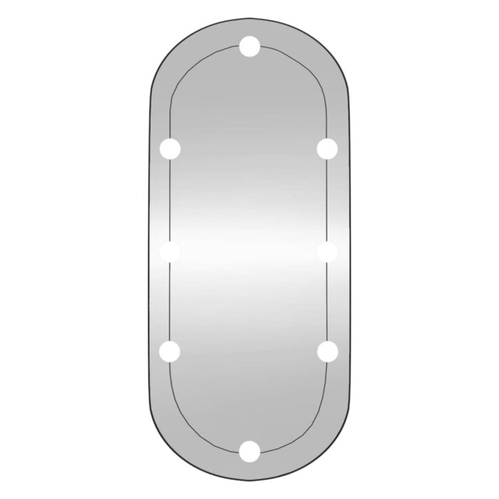 Miroir mural avec lumières LED 35x80 cm verre ovale – Image 3