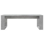 Table basse gris béton 102x50x35 cm bois d'ingénierie – Image 2