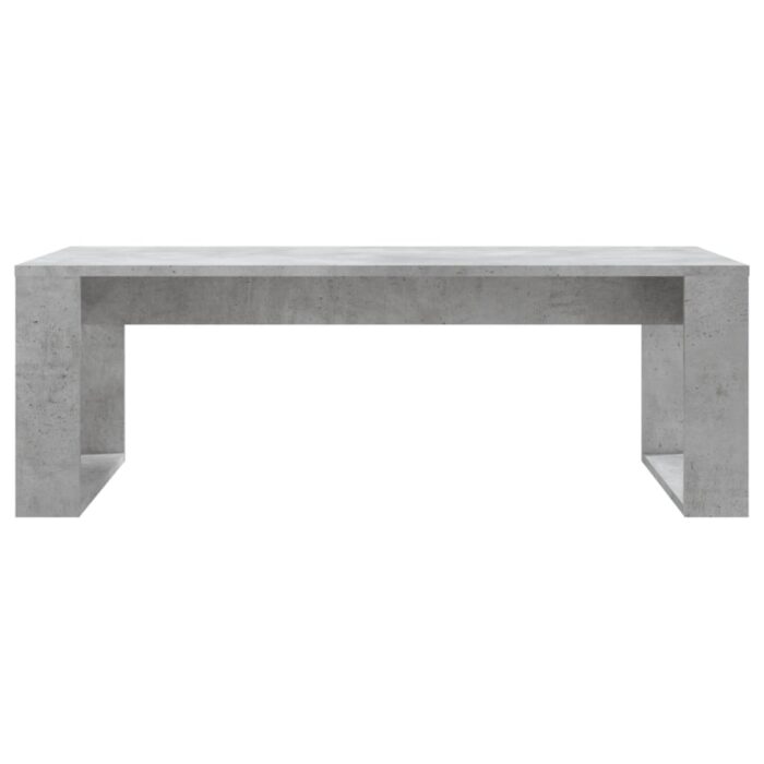 Table basse gris béton 102x50x35 cm bois d'ingénierie – Image 2