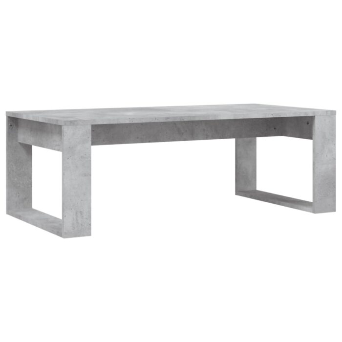 Table basse gris béton 102x50x35 cm bois d'ingénierie – Image 4