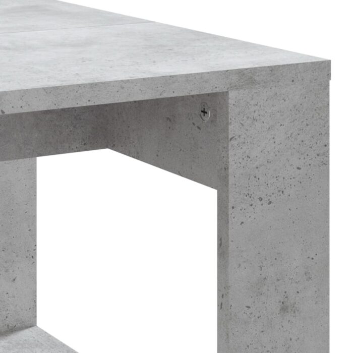 Table basse gris béton 102x50x35 cm bois d'ingénierie – Image 5