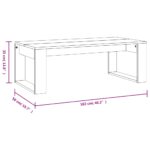 Table basse gris béton 102x50x35 cm bois d'ingénierie – Image 7