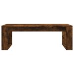 Table basse chêne fumé 102x50x35 cm bois d'ingénierie – Image 2