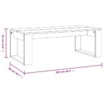 Table basse chêne marron 102x50x35 cm bois d'ingénierie – Image 7
