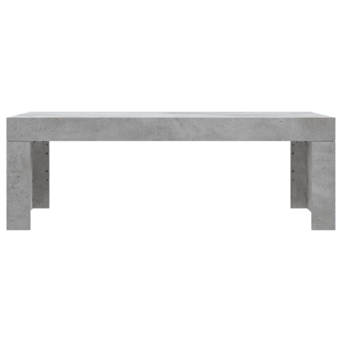 Table basse gris béton 102x50x36 cm bois d'ingénierie – Image 2