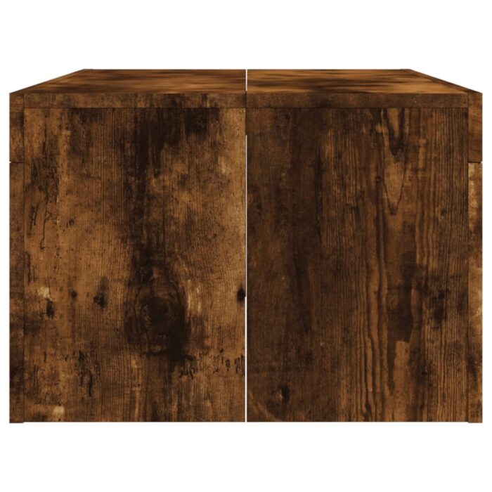 Table basse chêne fumé 102x50x36 cm bois d'ingénierie – Image 3