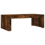 Table basse chêne fumé 102x50x36 cm bois d'ingénierie – Image 4