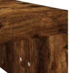 Table basse chêne fumé 102x50x36 cm bois d'ingénierie – Image 5