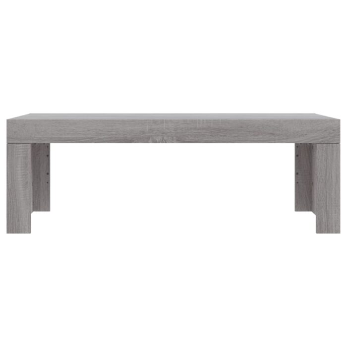 Table basse sonoma gris 102x50x36 cm bois d'ingénierie – Image 2