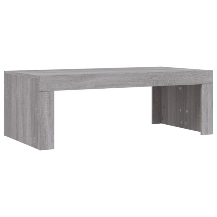 Table basse sonoma gris 102x50x36 cm bois d'ingénierie – Image 4