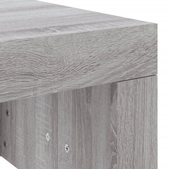 Table basse sonoma gris 102x50x36 cm bois d'ingénierie – Image 5