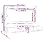 Armoire à miroir avec LED noir 90x31,5x62 cm – Image 12