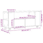 Meuble TV chêne fumé 102x34,5x43 cm bois d'ingénierie – Image 9