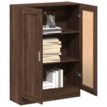 Bibliothèque chêne marron 82,5x30,5x115 cm bois d'ingénierie – Image 2