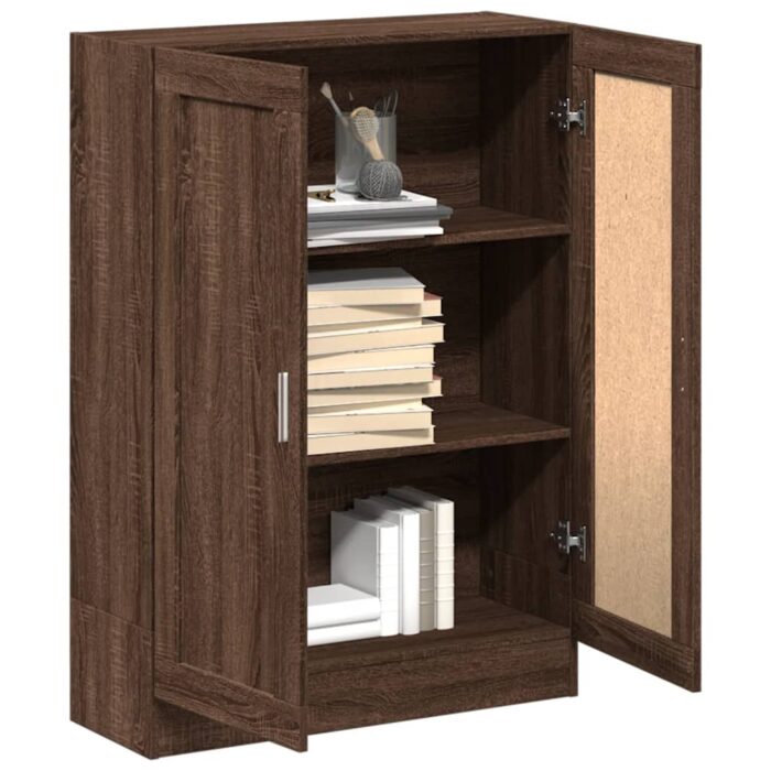Bibliothèque chêne marron 82,5x30,5x115 cm bois d'ingénierie – Image 2
