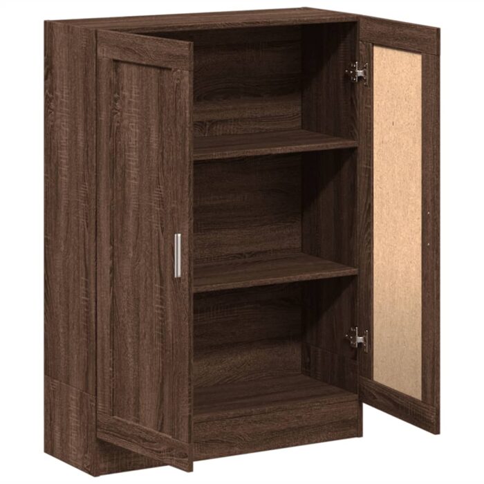 Bibliothèque chêne marron 82,5x30,5x115 cm bois d'ingénierie – Image 3