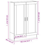 Bibliothèque chêne marron 82,5x30,5x115 cm bois d'ingénierie – Image 9