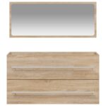 Armoire de bain avec miroir chêne sonoma bois d'ingénierie – Image 3