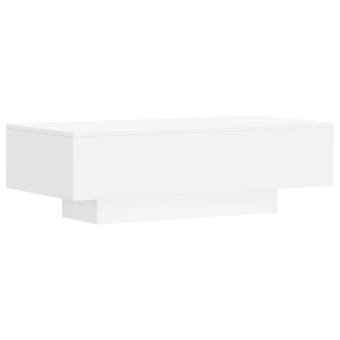 Table basse blanc 100x49,5x31 cm bois d'ingénierie – Image 4