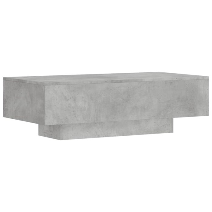 Table basse gris béton 100x49,5x31 cm bois d'ingénierie – Image 4