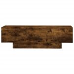 Table basse chêne fumé 100x49,5x31 cm bois d'ingénierie – Image 2