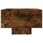 Table basse chêne fumé 100x49,5x31 cm bois d'ingénierie – Image 3