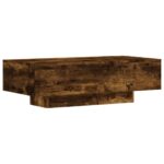 Table basse chêne fumé 100x49,5x31 cm bois d'ingénierie – Image 4