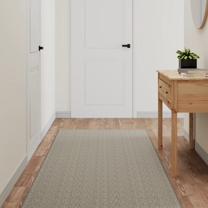 Tapis de couloir aspect sisal taupe 80x150 cm – Image 1