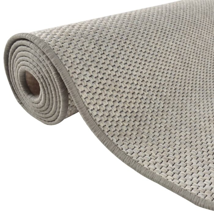 Tapis de couloir aspect sisal taupe 80x250 cm – Image 3