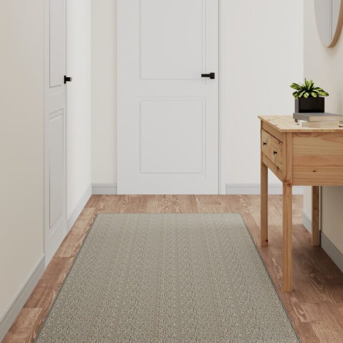 Tapis de couloir aspect sisal taupe 80x300 cm – Image 1