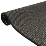 Tapis de couloir aspect sisal anthracite 80x150 cm – Image 3
