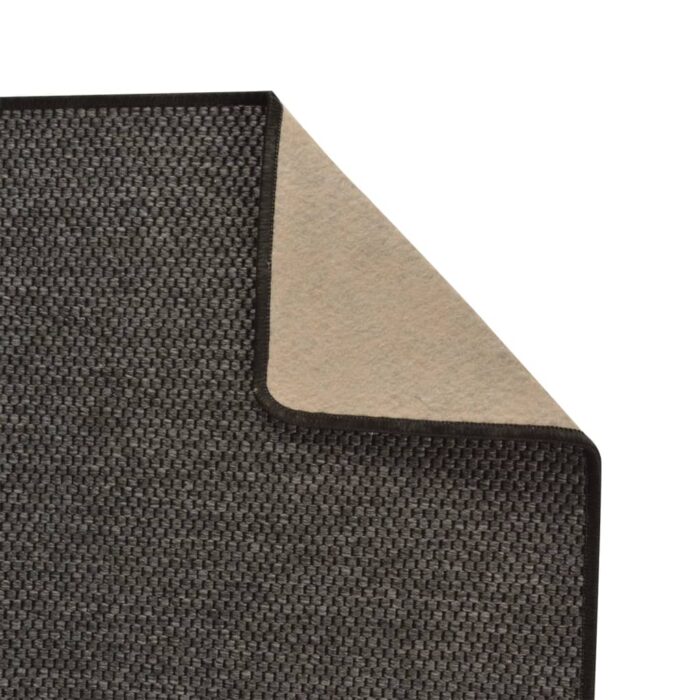 Tapis de couloir aspect sisal anthracite 80x300 cm – Image 2