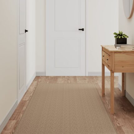 Tapis de couloir aspect sisal sable 80x150 cm